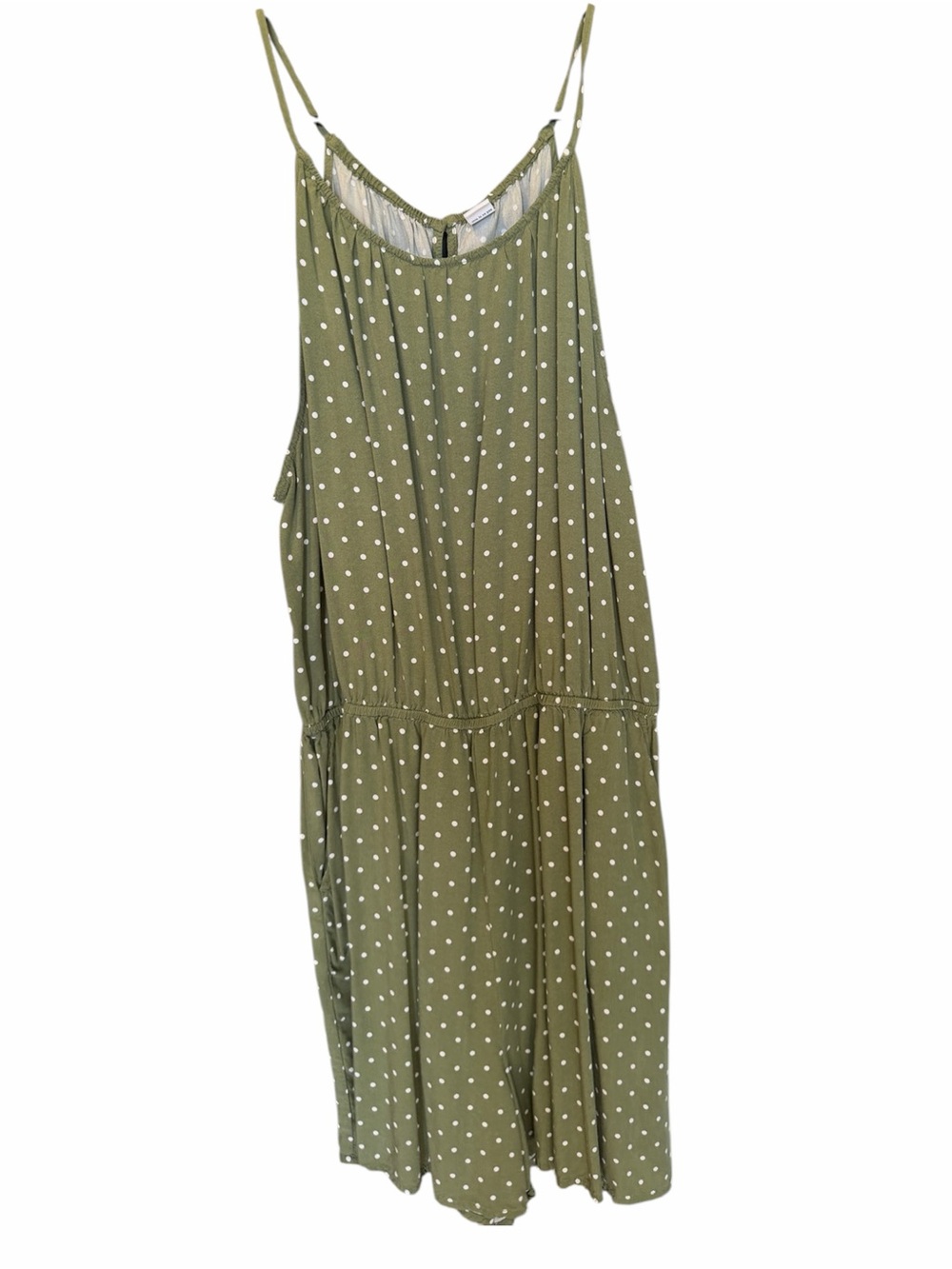 Old Navy Olive Green Polka Dot Romper